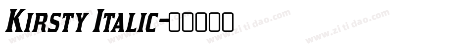 Kirsty Italic字体转换